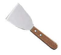 8 Inch Pan Scraper with 3 x 4 Inch Stainless Steel Blade and Wood Handle