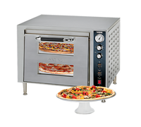 Waring Commercial WPO700 Double-Deck Electric Countertop Pizza Oven, Single Door, 18-Inch Ceramic Decks