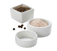 American Metalcraft 1 oz Round Porcelain Salt & Pepper Dish