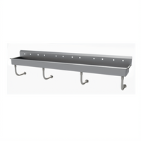 Advance Tabco FS-WM-120-ADA Wall-Mounted Multiwash Hand Sink With Splash Mount Faucet Provision, 120-Inch, ADA Compliant