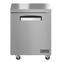 Hoshizaki Economy Series EUF27A 27-Inch One-Section Undercounter Freezer, 6.33 Cu. Ft., Self-Contained Rear-Mounted R290