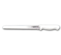 Advantage Series 10-Inch Serrated Slicer Knife with White Polypropylene Handle