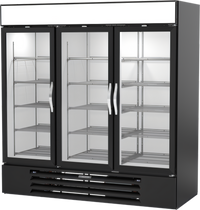 Beverage-Air MarketMax 75-Inch Wide 3-Section Dual-Temp Reach-In Wine Merchandiser with 3 Locking Glass Doors