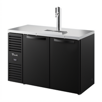 True Premier Bar 52-Inch Flat Top Refrigerated Draft Bar Cooler with Stainless Steel Countertop and 1 Beer Column