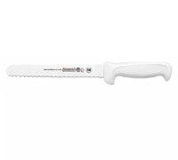 Mundial 8-Inch Serrated Safety Sub Shop Slicer Knife with White Polypropylene Handle