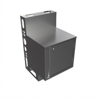 BK Resources Top Shelf Underbar Cabinet with Flat Top and Locking Hinged Door, 24 x 21 Inches
