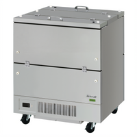 Turbo Air Super Deluxe Dual Access Milk Cooler, 12.21 Cu. Ft., 8-Crate Capacity, Stainless Steel