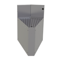 Glastender CIWB-30 Underbar Inside Wedge Corner Drainboard, 24-Inch Deep, 30° Angle, No Legs, Stainless Steel