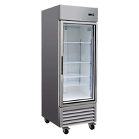 Serv-Ware 1-Door 23 Cu. Ft. Glass Door Reach-In Refrigerator