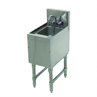 Advance Tabco Prestige 12-Inch Wide Underbar Freestanding Hand Sink with 10 x 14 x 7 Inch Bowl and Splash Mount Faucet