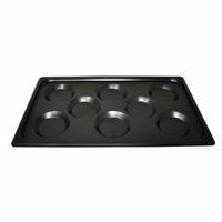 Omcan GN 1/1 Multi-Baker Pan, 12 x 20 Inch, 8 Molds, Non-Stick Aluminum