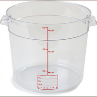 StorPlus™ 6 Qt Clear Round Polycarbonate Food Storage Container