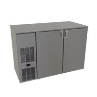 Glastender CP1FB52 Pass-Thru Back Bar Cooler, 52-Inch, Two-Section, Front-Serviced, Self-Contained