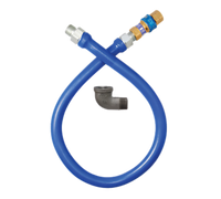 Dormont Blue Hose 1-1/4 Inch ID x 24 Inch Moveable Gas Connector Hose Assembly with SnapFast Quick-Disconnect and Elbow