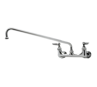 Wall-Mounted Sink Mixing Faucet with Swivel Outlet, 8-Inch Adjustable Centers, Without Nozzle