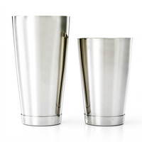 Barfly The Double Heavy Weight Two-Piece Cocktail Shaker Set, 28 oz and 18 oz, 18/8 Stainless Steel
