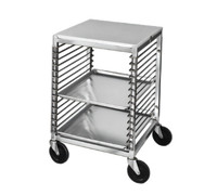 Single Section End-Load Welded Aluminum Bun Pan Rack with Poly Work Top, 15 Pan Capacity