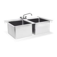 Steel Works Stainless SWDIS-2FB162012 Compartment Sinks