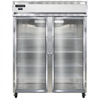 Continental Refrigerator 2FENSSGD Extra-Wide Two-Section Reach-in Freezer with Full-Height Glass Doors, 50 cu. ft.