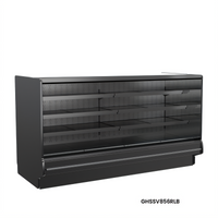 Structural Concepts Fusion® Open Flat Refrigerated Self-Service Display Case, 99-3/4 Inch W, Remote DX