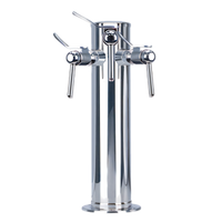 Countertop Air-Cooled Single-Column Wine Font with 3 Side-Pull Faucets