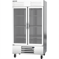 Beverage-Air Vista® Series Two-Section Glass Door Reach-In Freezer, 44 Cu. Ft., Bottom-Mount Self-Contained, R290