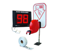 Turn-O-Matic Take-A-Number Ticket Dispenser System with LED Display and Counter Stand