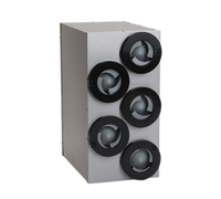 Antunes DACS-50 Dial-A-Cup Cabinet-Style Stainless Steel Cup Dispenser for 8 oz. to 64 oz. Cups