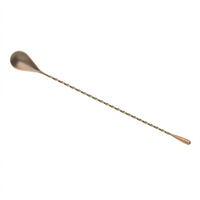 Barfly Classic Weighted Bar Spoon with Twisted Stem, 11-13/16 Inch, Antique Copper-Plated