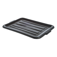 Comfort Curve Universal Bus Tub Lid for N44010/N44011, 15 x 20 Inch, Black Polypropylene