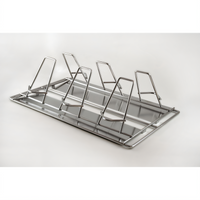 Alto-Shaam 6-Chicken Self-Trussing Stainless Steel Poultry Roasting Rack with Drip Guard for 20-10 Combitherm Oven