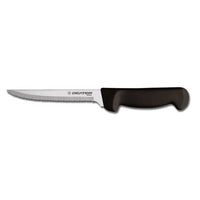 Dexter Russell Basics 6-Inch Scalloped Utility Knife with Black Polypropylene Handle