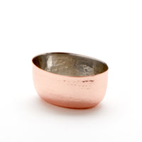 American Metalcraft Oval Hammered Copper Sauce Cup with Stainless Steel Interior, 3 oz.