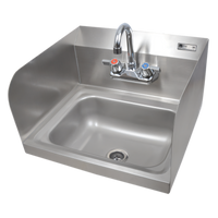 John Boos Pro-Bowl Wall-Mount Stainless Steel Hand Sink with Side Splashes and Faucet Included