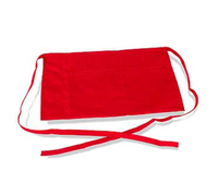 Crestware 3-Pocket Red Waist Apron, 22 x 12 Inch, Poly/Cotton Twill Blend