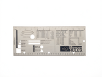 Mercer Culinary Mercer Rules Spanish Version Two-Sided Stainless Steel Culinary Measurement Guide