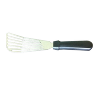 Crestware 11-3/4-Inch Fish Turner with 6-3/4-Inch Slotted Stainless Steel Blade and White Plastic Handle