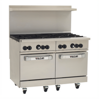 Vulcan Endurance 48-Inch Commercial Gas Restaurant Range with 8 Open Burners and 2 Standard Ovens