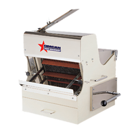 Omcan Countertop Bread Slicer with 15-Inch Maximum Loaf Length and 5/8-Inch Slice Thickness