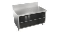 Krowne Stadium Series 48-Inch Stainless Steel Underbar Drainboard Storage Cabinet with Two Locking Doors