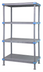 Thumbnail image #1 for Millenia Stationary 4-Shelf Solid Polymer Starter Shelving Unit, 36 x 21 x 74 Inches, Gray