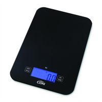 CDN Digital Portion Control Scale with Tempered Glass Platform, 15 lb Capacity, Black