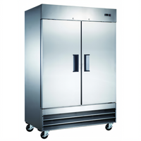 Black Diamond ENERGY STAR 2-Door Reach-In Refrigerator, 48 Cu. Ft., Bottom-Mount, Solid Doors
