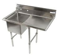Economy 1-Compartment Stainless Steel Sink with Right Drainboard