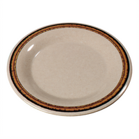 Durus® 9 Inch Round Wide Rim Melamine Dinner Plate, Sierra Sand