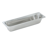 Miramar® 1/2 Size Long Solid Stainless Steel Food Pan, 4.4 Qt.