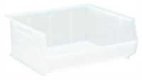 Quantum Clear Stack & Hang Shelf Bin, 16-1/2