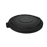 BRUTE Flat Heavy-Duty Plastic Trash Can Lid for 20-Gallon Containers, Black