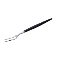 American Metalcraft 7-Inch Stainless Steel Snail Fork with Black Plastic Handle