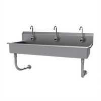 Advance Tabco 60-Inch Wall-Mounted 3-Station Multiwash Hand Sink with Electronic Faucets